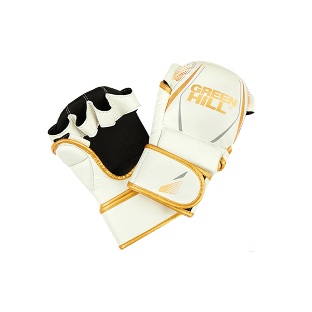 MMA Gloves - HYBRID GOLDEN - IMMAF Approved Faux Leather Fight Gloves