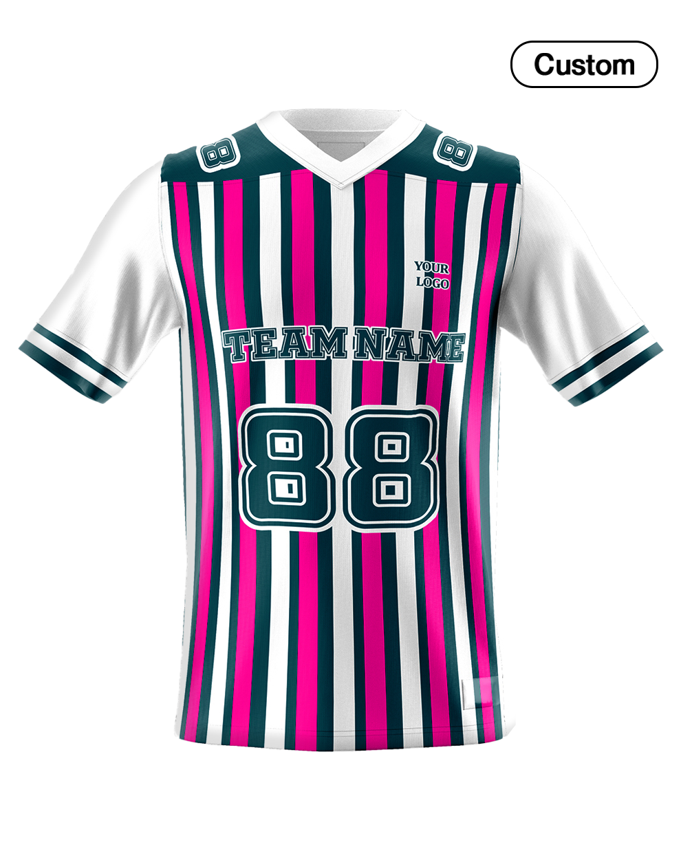 Custom American Football Jersey - Solid Design - Personalized Top