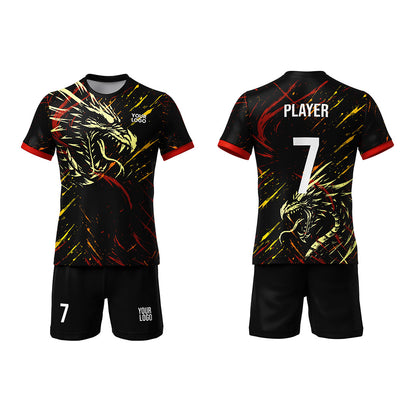 Custom Soccer Uniform - Inferno Dragon - Personalized Kit