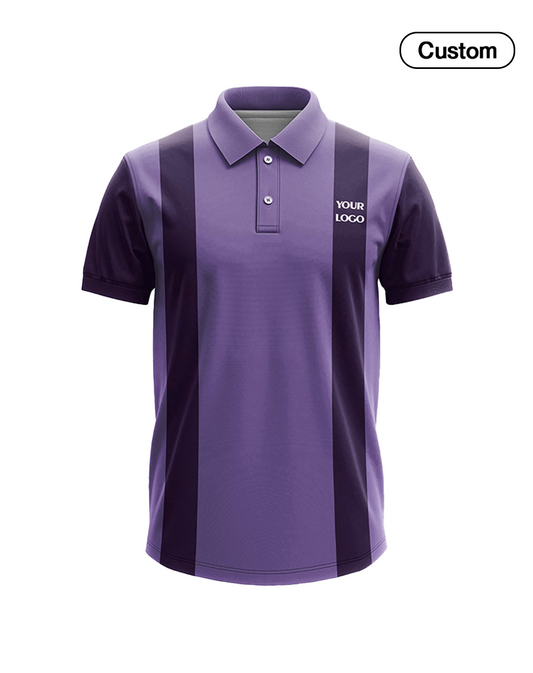 Custom Polo T-Shirt – Two-Stripe Design – Personalized Polo