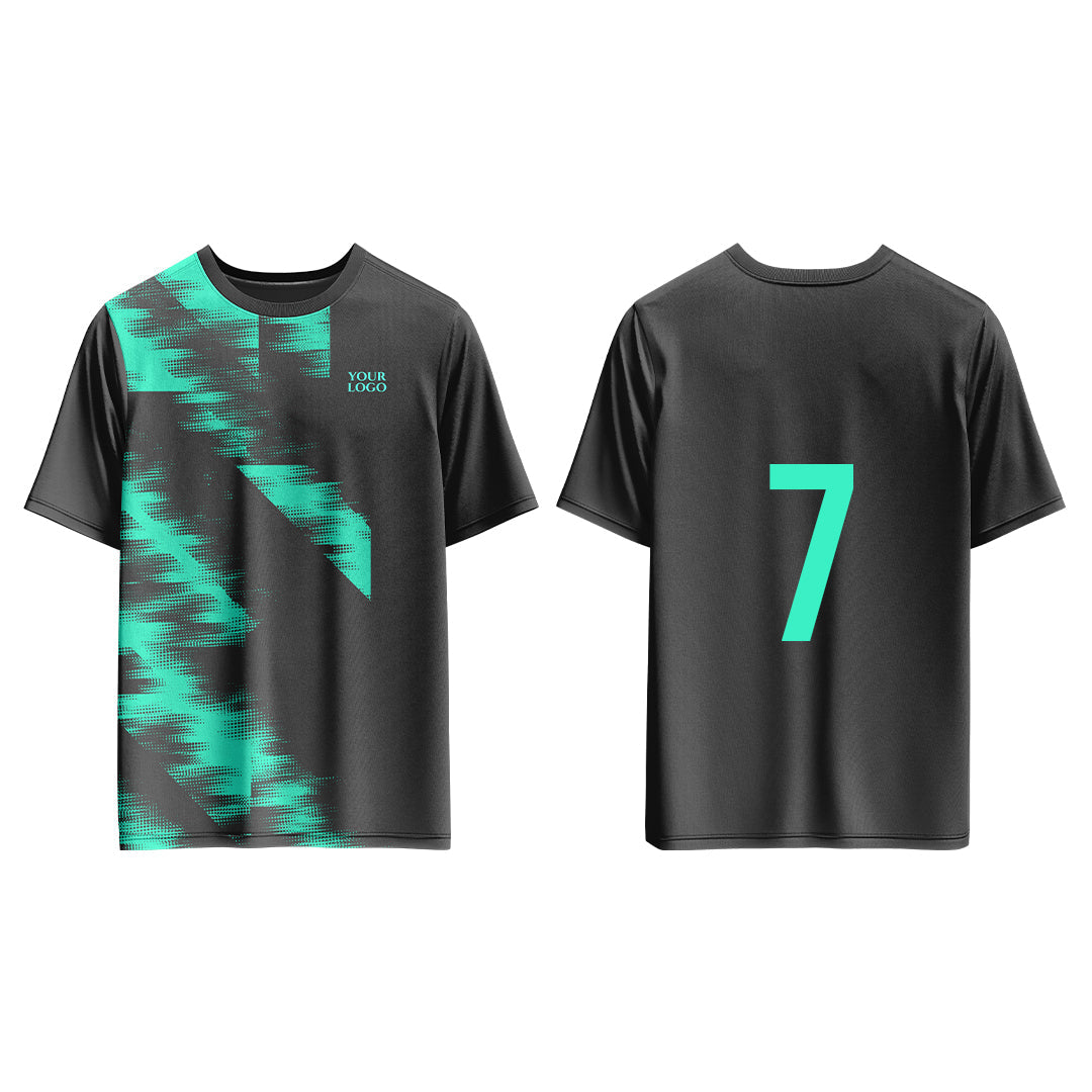Custom Soccer T-Shirt – Two-Color Abstract - Personalized Tee