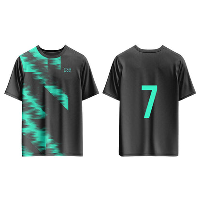 Custom Soccer T-Shirt – Two-Color Abstract - Personalized Tee