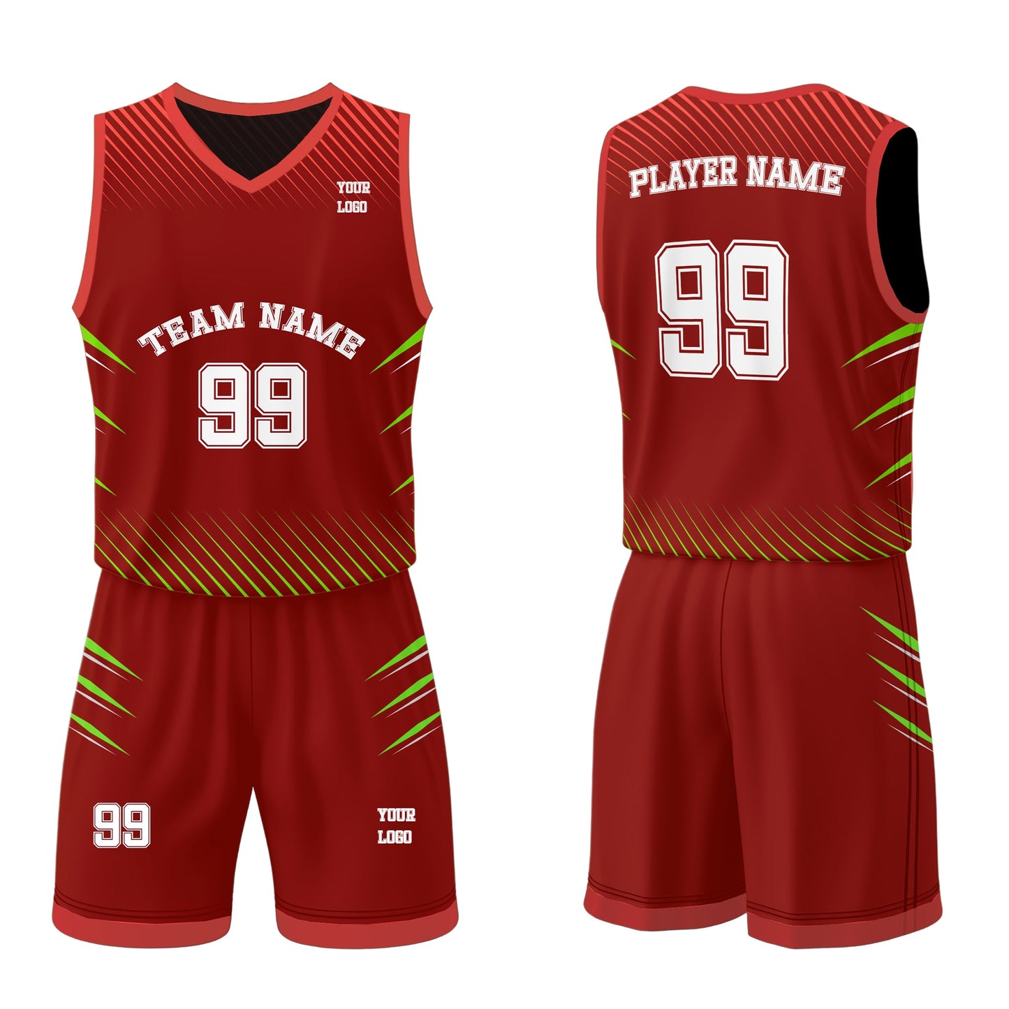 Custom Basketball Uniform – Accent Design – Personalized Uniform