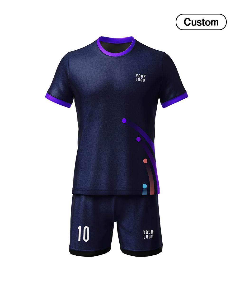 Custom Soccer Uniform – Dotted Design – Personalized Uniform