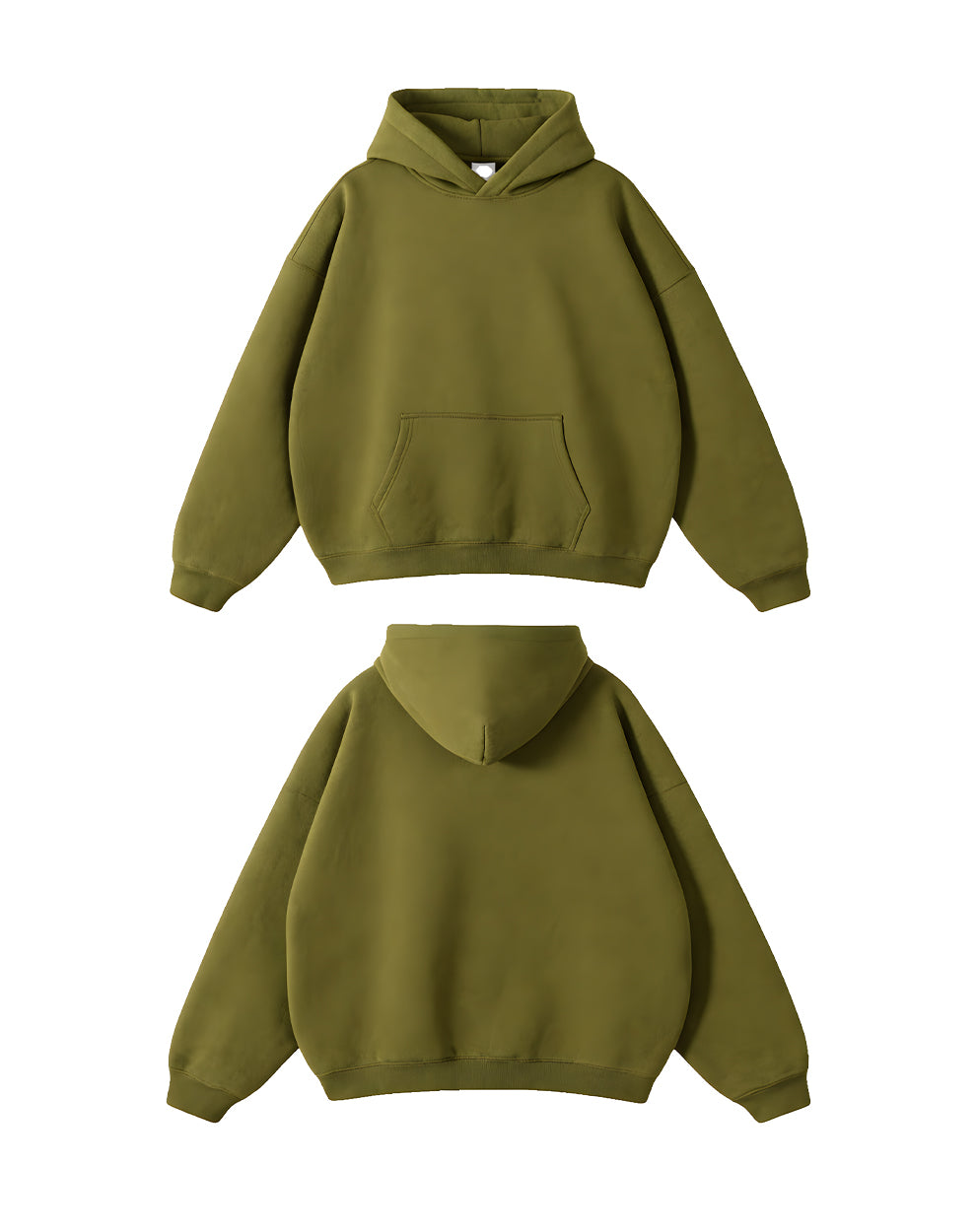 Custom Men Oversized Hoodie - Solid Color Personalized Pullover