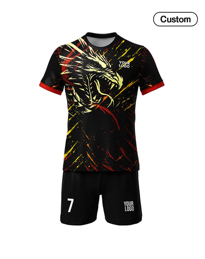 Custom Soccer Uniform - Inferno Dragon - Personalized Kit