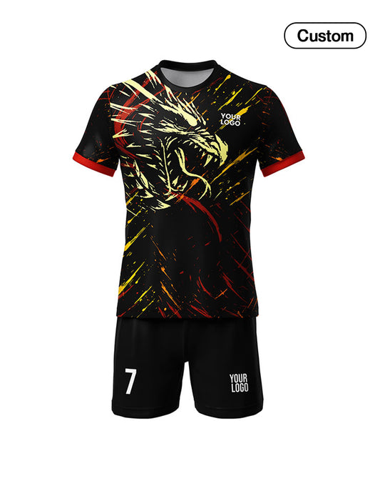 Custom Soccer Uniform - Inferno Dragon - Personalized Kit