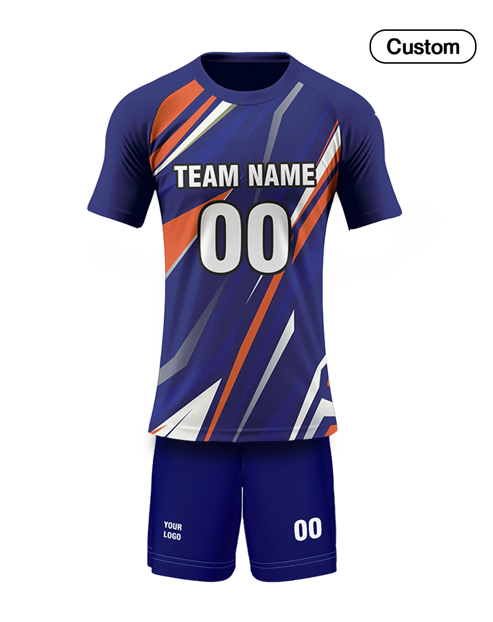 Custom Volleyball Uniform  - Abstract Accent - Personalized Kit