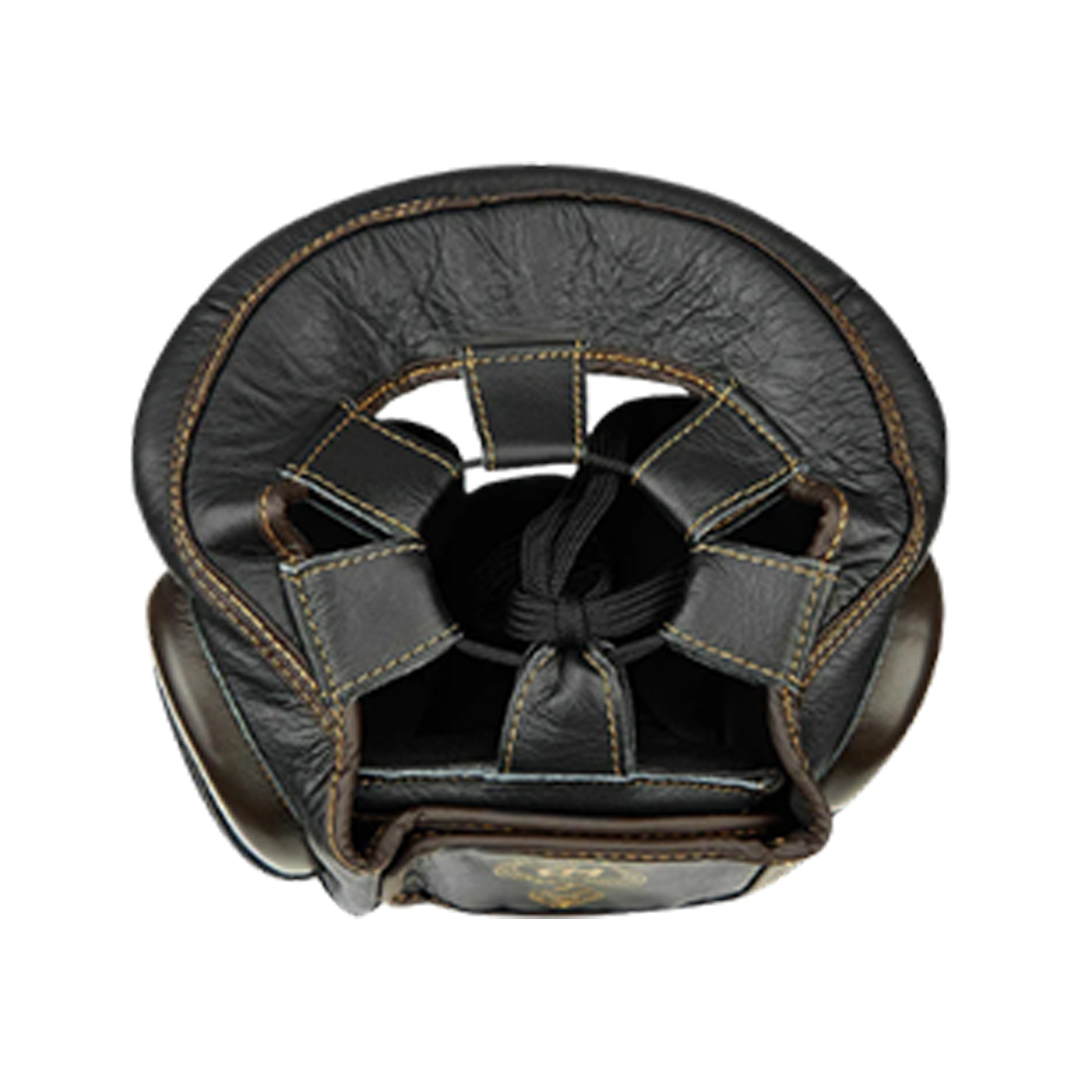 Boxing Head Gear - KEEPER - Black Brown