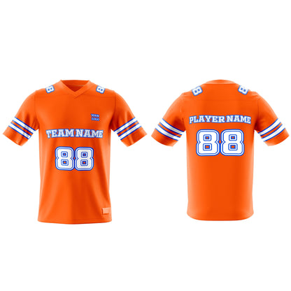 Custom American Football Jersey - Solid Design - Personalized Top