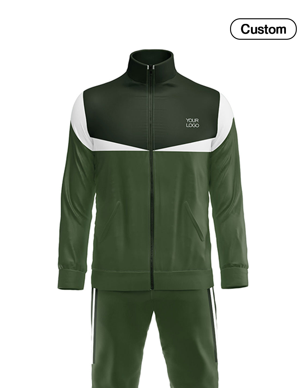Custom Tracksuit – Contrast Accent Panel – Personalized Fitness Set
