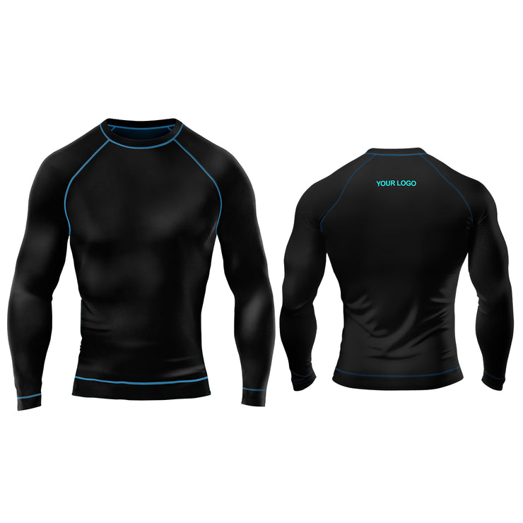 Rash Guard T-Shirts - Accents Custom Logo & Team Colors