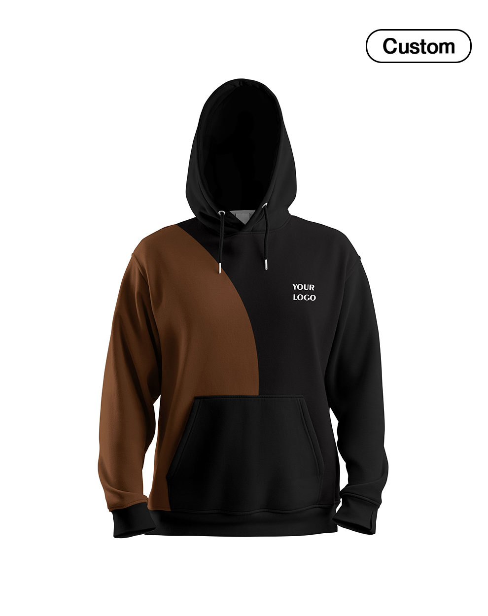 Custom Hoodie – Two-Tone Color Block – Personalized Apparel