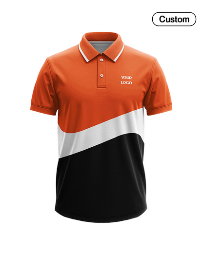 Custom Polo T-Shirt – Angled Cut & Sew Design – Personalized Gear