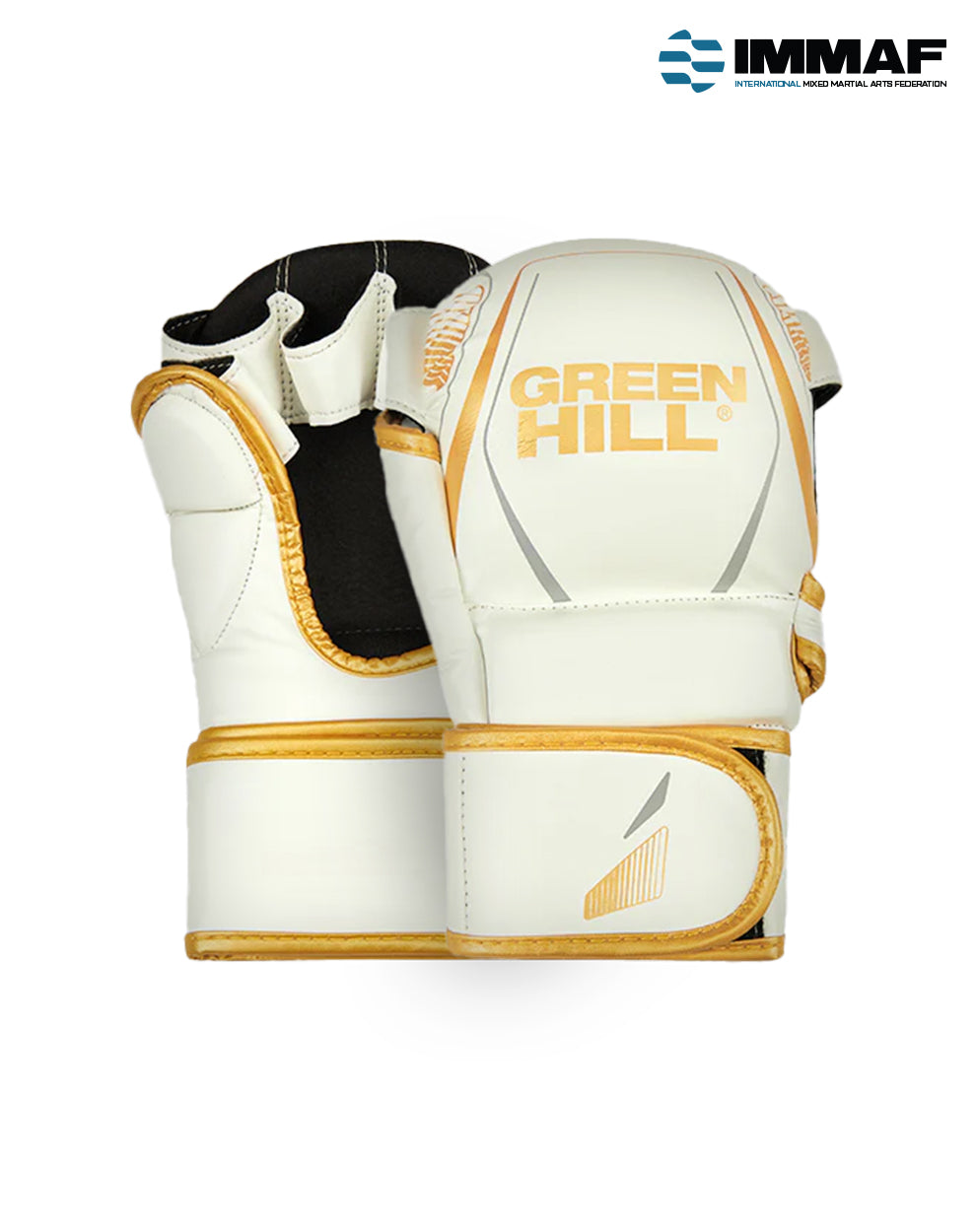 MMA Gloves - HYBRID GOLDEN - IMMAF Approved Faux Leather Fight Gloves
