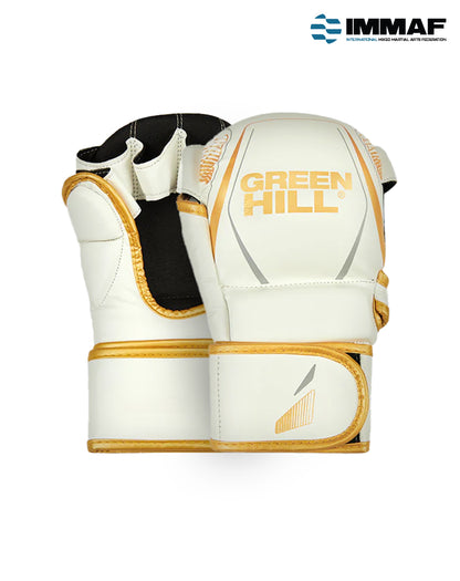 MMA Gloves - HYBRID GOLDEN - IMMAF Approved Faux Leather Fight Gloves