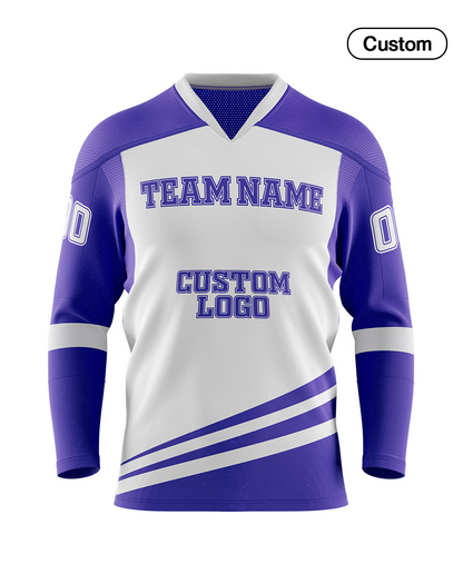 Custom Ice Hockey Jersey - White Panel Design - Personalized Teamwear