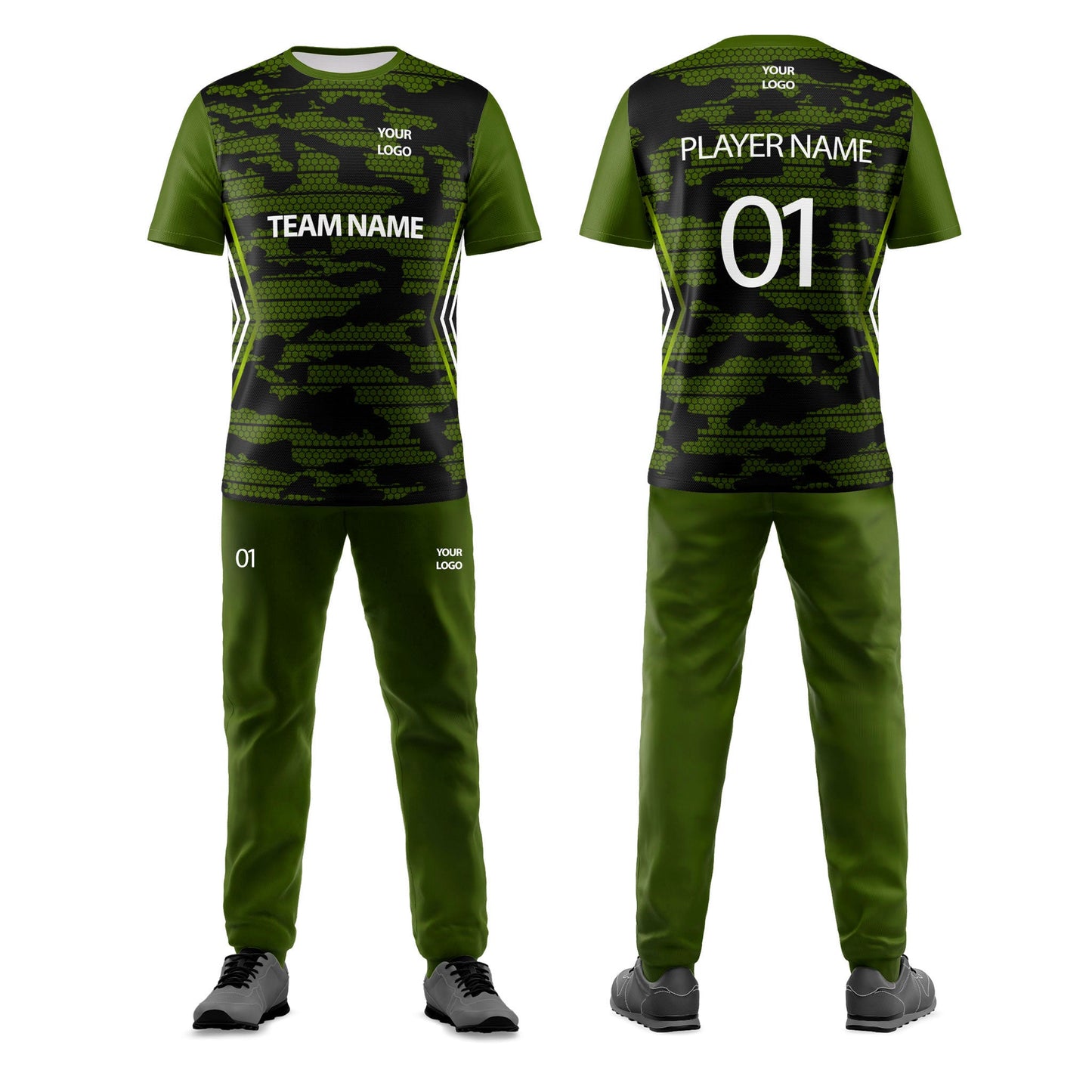 Custom Cricket Uniform - Abstract Design - Personalized Team Kit