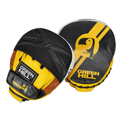 TOUCAN MMA Coaching Focus Mitts – Extra Curved Design in High-Quality Genuine Leather