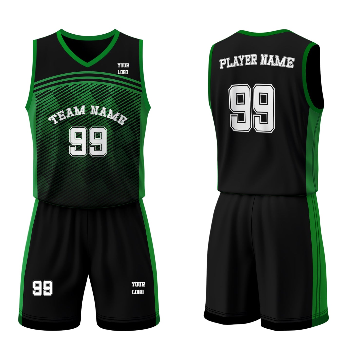 Custom Basketball Uniform - Gradient Square - Personalized Sportswear