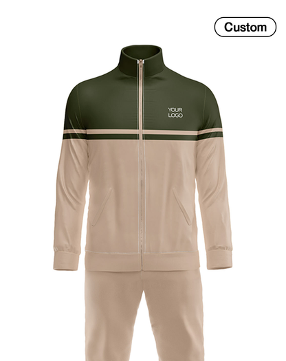 Custom Tracksuit - Two-Tone Color Block - Personalized Fitness Set