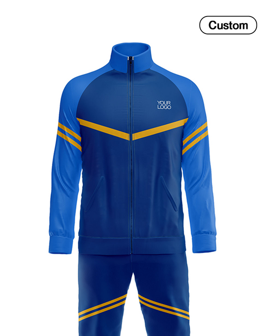 Custom Tracksuit – Contrast Stripe Design – Personalized Training Set