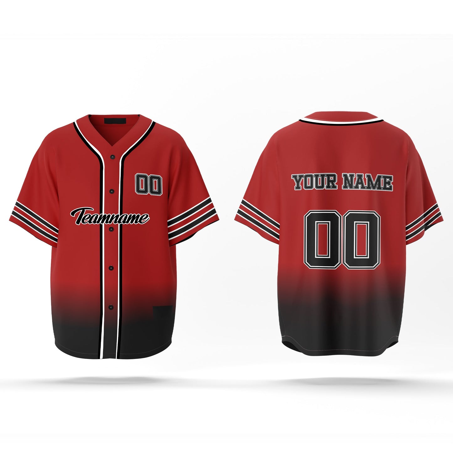 Custom Baseball Jersey - Gradient Design - Personalized Jersey