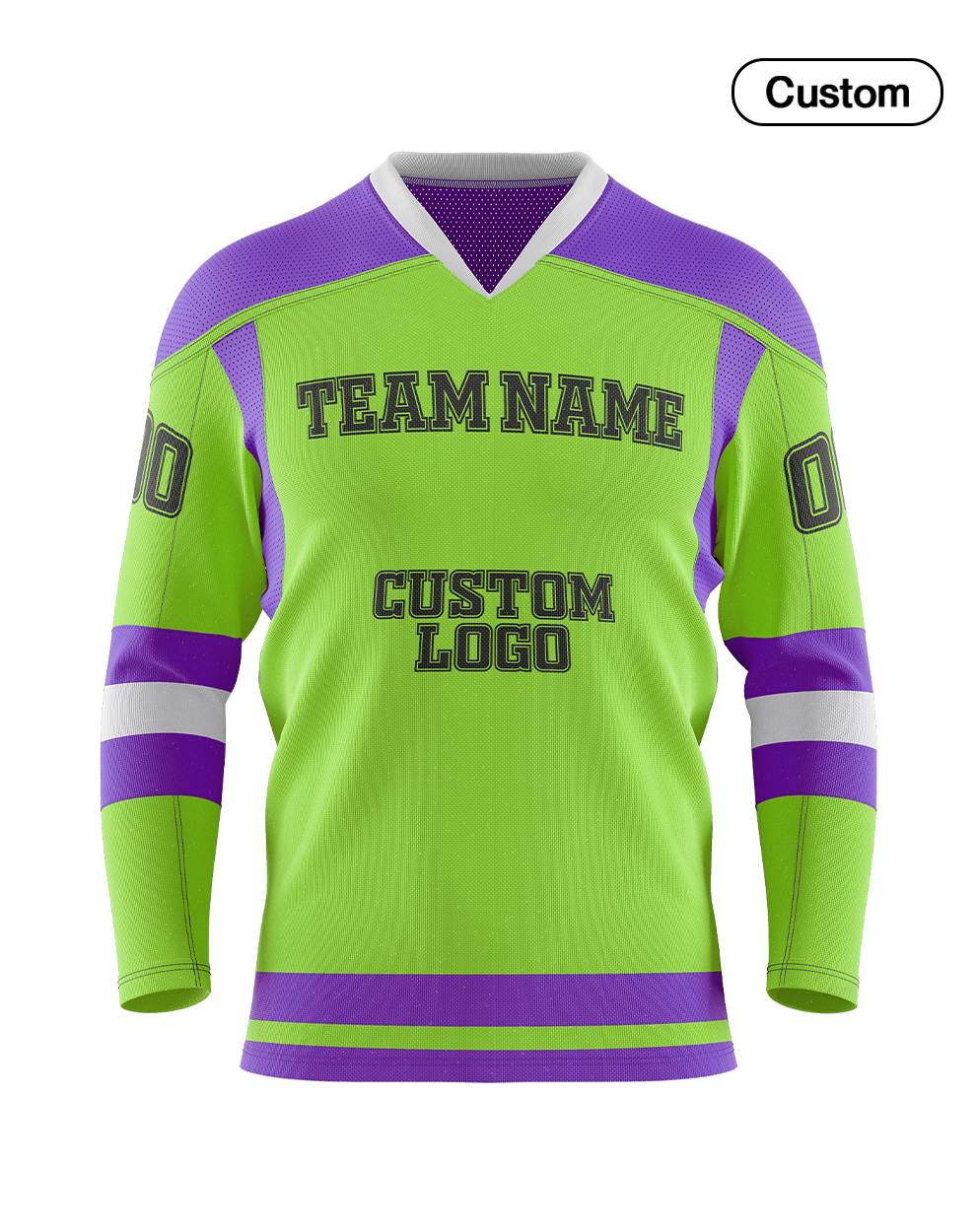 Custom Ice Hockey Jersey - Contrast Trim - Personalized Kit