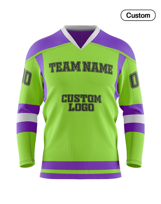 Custom Ice Hockey Jersey - Contrast Trim Design - Personalized Uniform