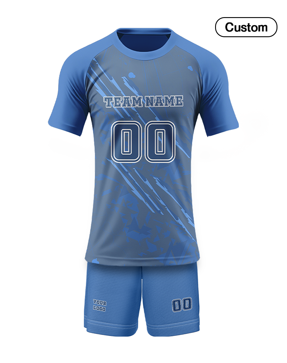 Custom Volleyball Uniform - Abstract Scratch Design - Personalized Team Kit