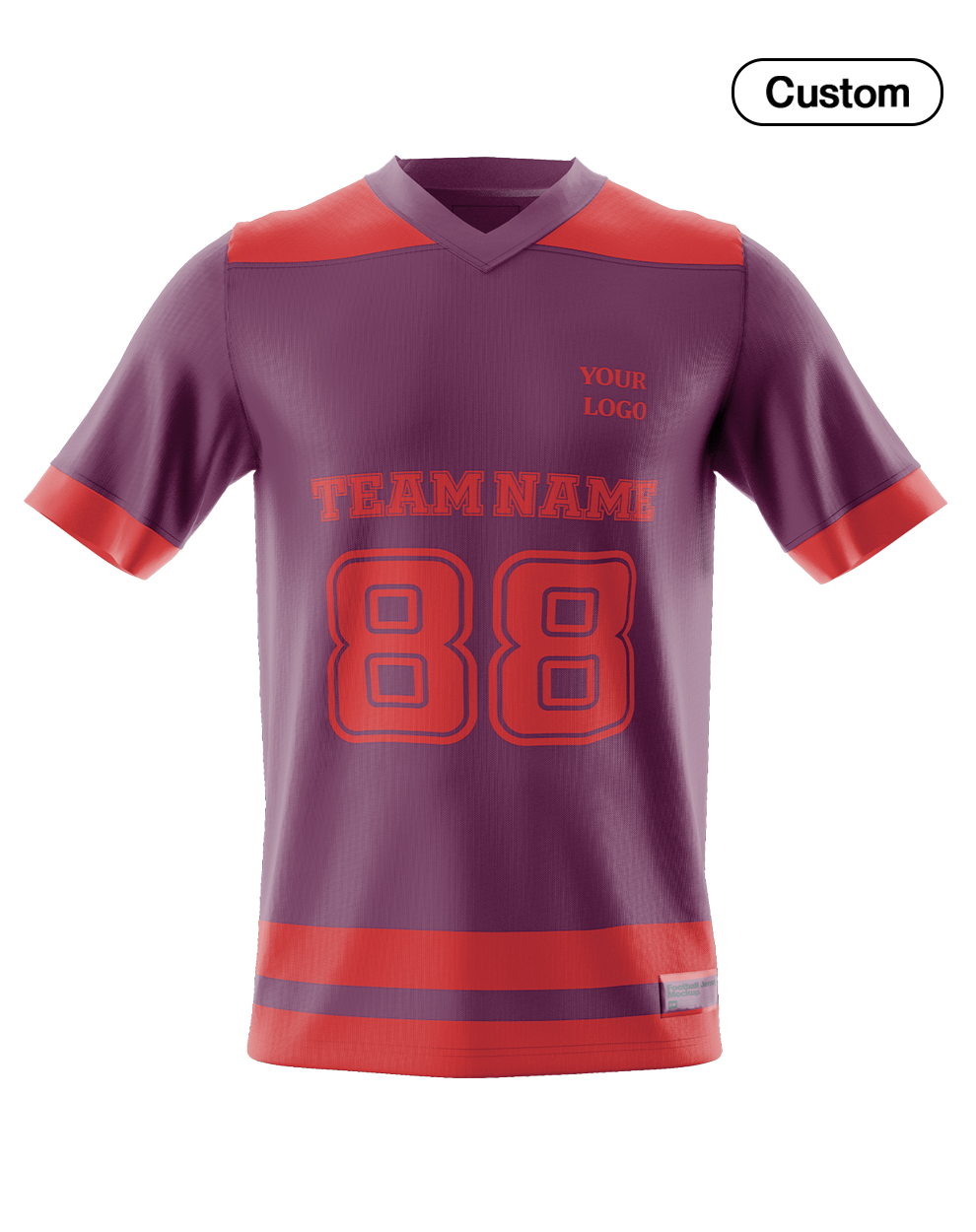 Custom American Football Jersey- Color Trim - Personalized Jersey