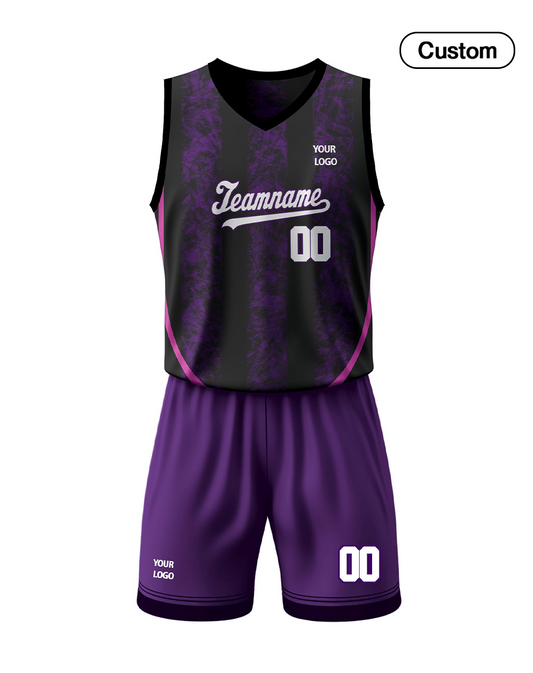 Custom Basketball Uniform -Abstract Pattern Design - Personalized Teamwear