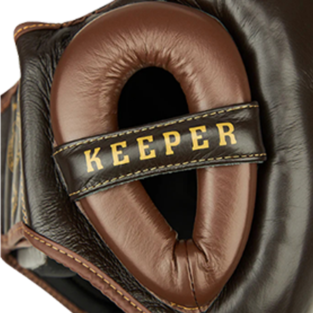 Boxing Head Gear - KEEPER - Tan Brown