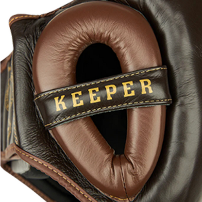 Boxing Head Gear - KEEPER - Tan Brown