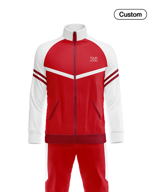 Custom Tracksuit - Raglan Stripe Design - Personalized Tracksuit