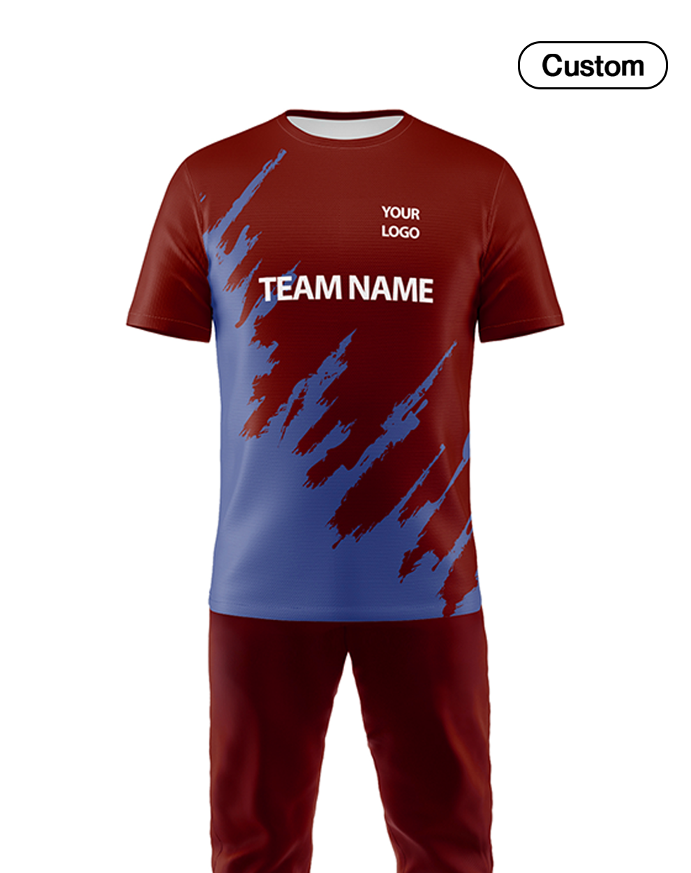 Custom Cricket Uniform - Abstract Splatter Design - Personalized Cricket Kit