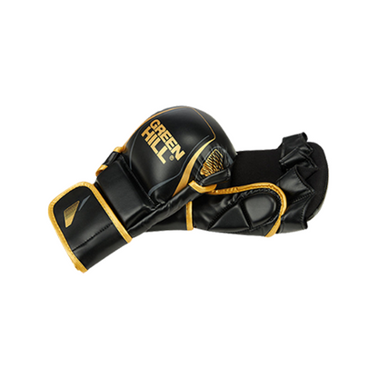 MMA Gloves - HYBRID GOLDEN - IMMAF Approved Faux Leather Fight Gloves