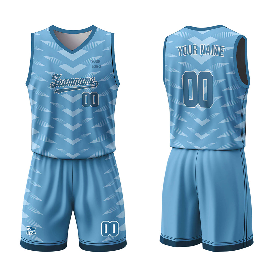 Custom Basketball Uniform -  Chevron Pattern - Personalized Kit