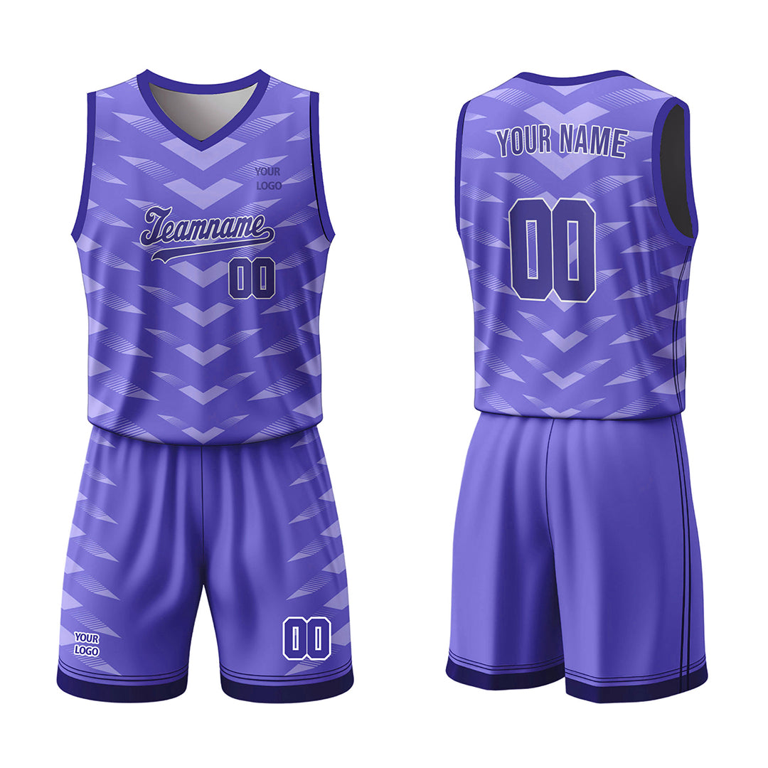 Custom Basketball Uniform -  Chevron Pattern - Personalized Kit