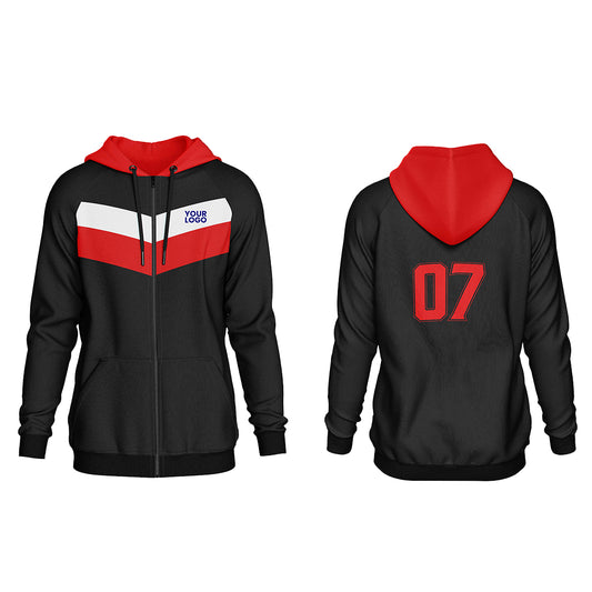 Custom Zipper Hoodie - Chevron Vector - Personalized Hoodie