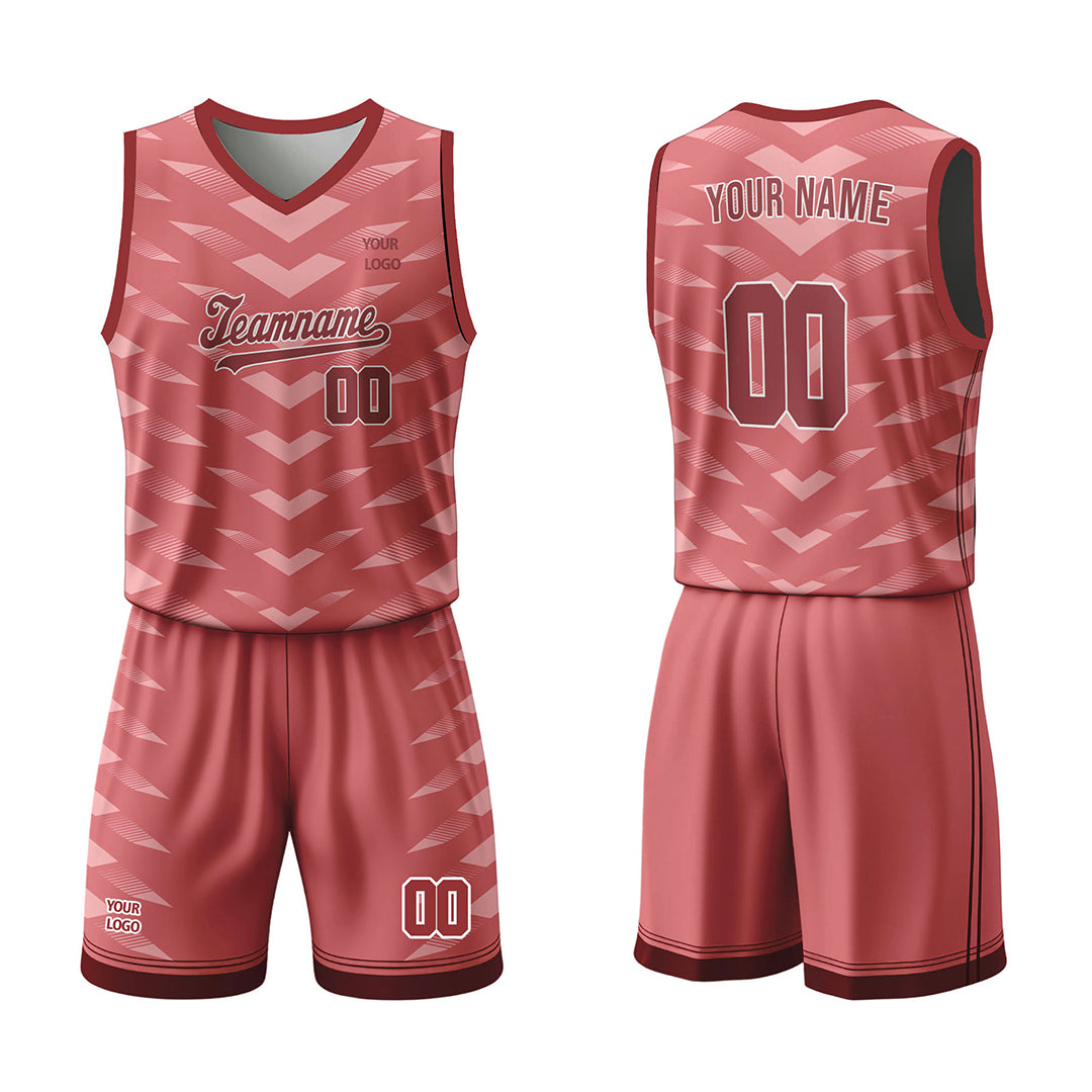 Custom Basketball Uniform -  Chevron Pattern - Personalized Kit