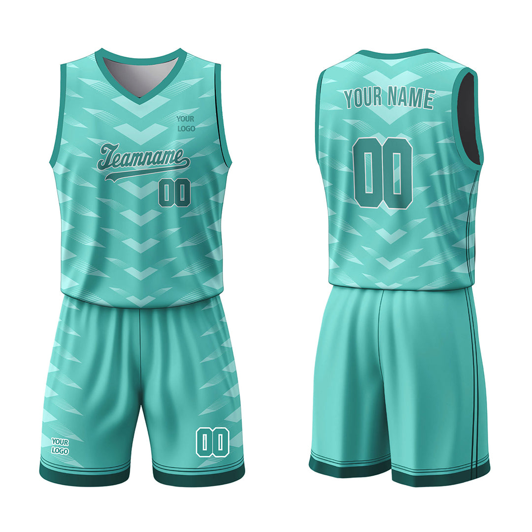 Custom Basketball Uniform -  Chevron Pattern - Personalized Kit