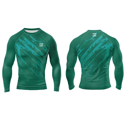 Custom Rash Guard - Grunge Strike Design - Personalized Top