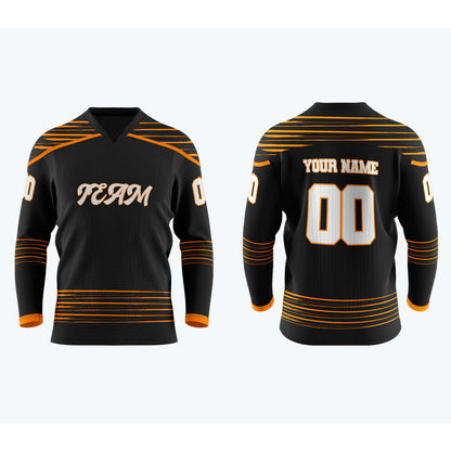 Custom Ice Hockey Jersey - Geometric Lines - Personalized Top