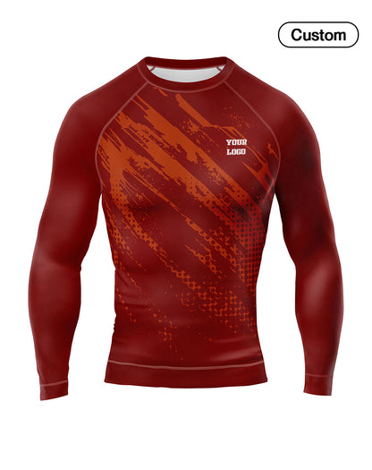 Custom Rash Guard - Grunge Strike Design - Personalized Top