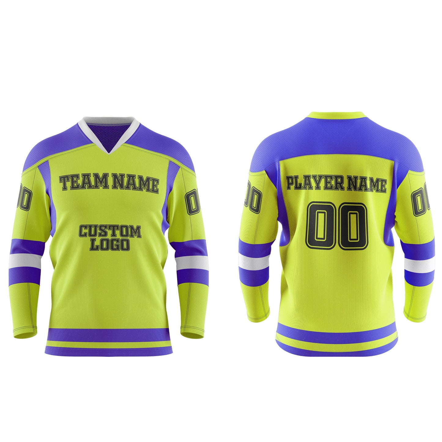 Custom Ice Hockey Jersey - Contrast Trim - Personalized Kit