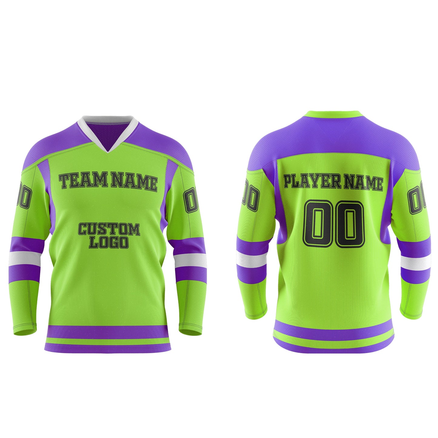 Custom Ice Hockey Jersey - Contrast Trim - Personalized Kit