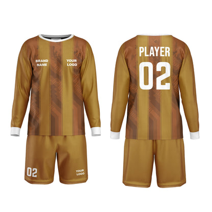 Custom Soccer Goalkeeper Uniform – Two-Tone Stripe – Personalized