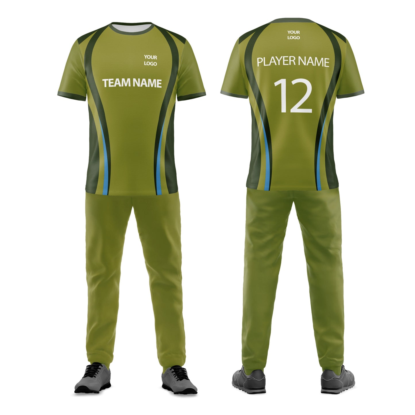 Custom Cricket Uniform - Abstract Accent - Personalized Cricket Kit