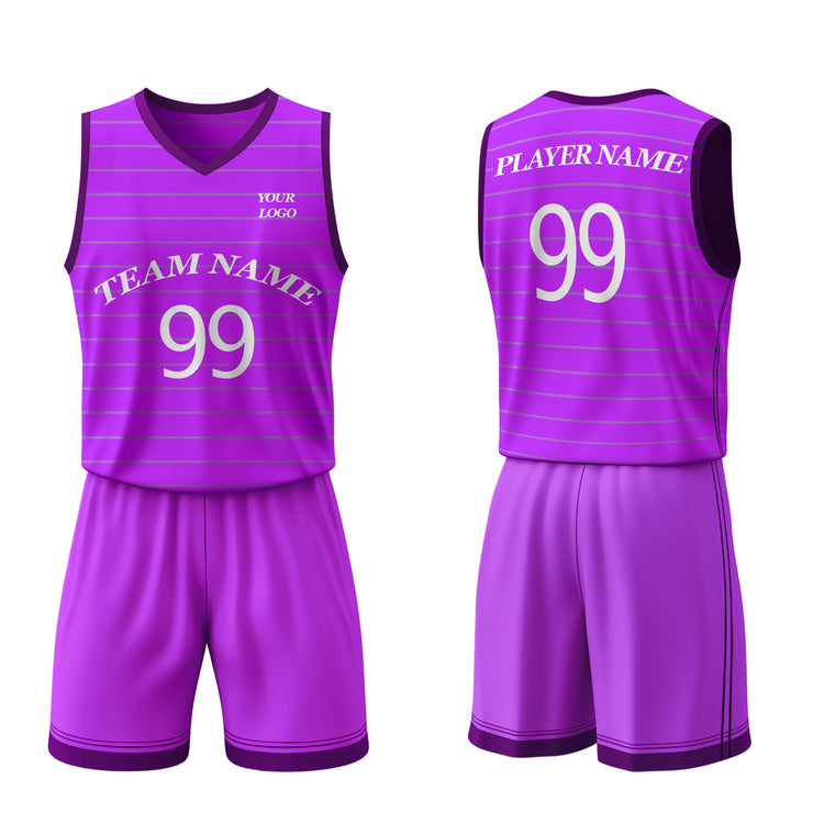 Basketball Uniforms – Horizontal Custom Logos & Team Colors